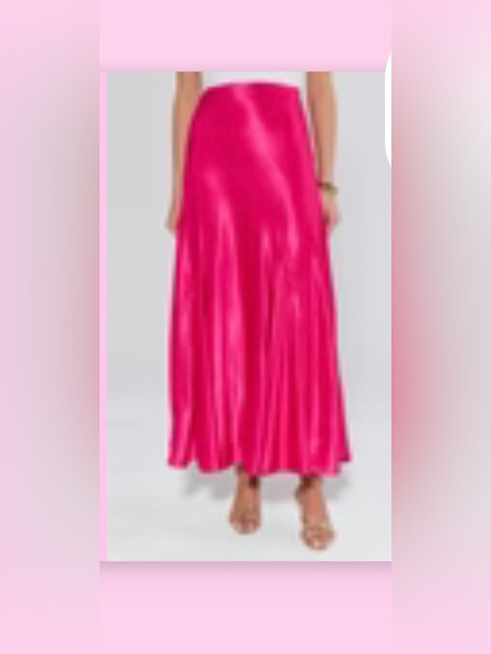 Avara Dresses & Skirts - NWT Avara Olivia Silk Pink Satin Maxi Skirt Small